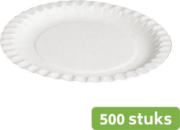 Bord karton rond wit 18 cm