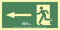 Bord Normaluz Evacuación flecha izquierda PVC (32 x 16 cm)
