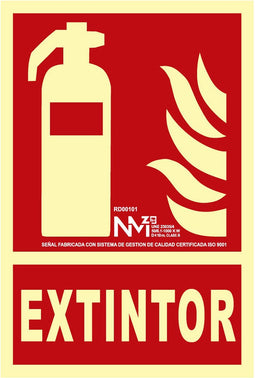 Bord Normaluz Extintor PVC (21 x 30 cm)