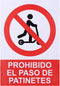 Bord Normaluz Prohibido acceder con patinete Lijmen (21 x 30 cm)