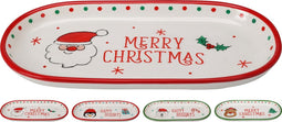 Bord ovaal kerst 255mm 2ass kerstversiering