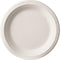 Bord pure, rond, wit, diameter 15 cm, uit suikerriet, pak van 50 stuks