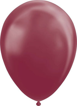 Bordeaux rode ballonnen metallic 30cm | 10 stuks