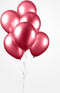Bordeaux rode ballonnen metallic 30cm | 10 stuks