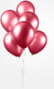 Bordeaux rode ballonnen metallic 30cm | 10 stuks