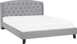 BORDEAUX - Tweepersoonsbed - Grijs - 140 x 200 cm - Polyester