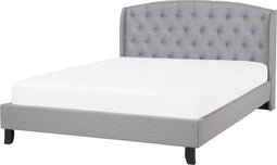 BORDEAUX - Tweepersoonsbed - Grijs - 160 x 200 cm - Polyester