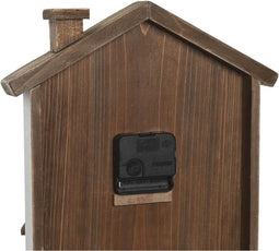 Bordsklocka DKD Home Decor 26 x 7 x 31 cm Wit Huizen