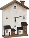 Bordsklocka DKD Home Decor 26 x 7 x 31 cm Wit Huizen