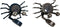 Bordsklocka DKD Home Decor Dier Ijzer (2 pcs) (23 x 22 x 14 cm)