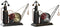 Bordsklocka DKD Home Decor Ziverachtig Gouden Ijzer Kraan (40,5 x 15 x 32,5 cm) (2 Stuks)