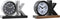 Bordsklocka DKD Home Decor Ziverachtig Zwart Ijzer OK (23 x 8 x 15 cm) (2 Stuks)