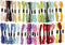 Borduurgaren, dikte 1 mm, 42 bollen, kleuren assorti