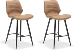 Borgo - Barkruk - 46 x 57 x 98 cm - Soft - Cognac