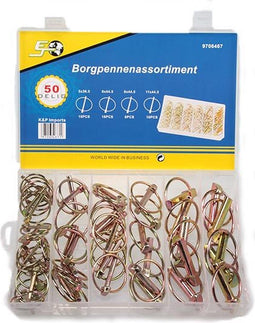 Borgpennen assortiment 50 stuks