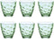Bormioli Rocco Flora Verde glazen 260 ml - Groen - Set-6