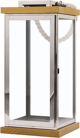 BORNEO - Lantaarn - Zilver - Dennenhout