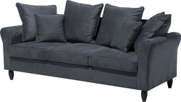 BORNHOLM - Driezitsbank - Grijs - Fluweel