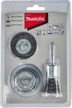 Borstelset 3dlg 6mm Pens/Vlak - D-66070