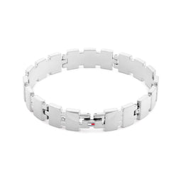 Tommy Hilfiger TJ2780779 Dames Armband - Schakelarmband - Sieraad - Staal - Zilverkleurig - Fantasie - 17.5 cm lang