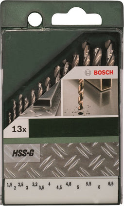 Bosch - 13-delige metaalboorset HSS-G, DIN 338
