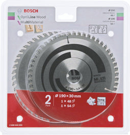 Bosch 1x Optiline Wood + 1x Multi Material zaagbladen-set