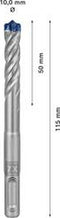 Bosch 2608900096 EXPERT Hamerboor SDS plus-7X 10x50x115mm