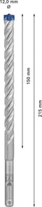 Bosch 2608900109 EXPERT Hamerboor SDS plus-7X 12x150x215mm