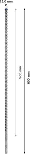 Bosch 2608900114 EXPERT Hamerboor SDS plus-7X 12x550x615mm
