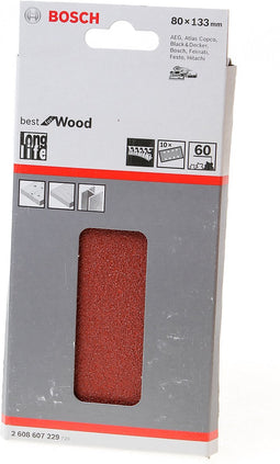 Bosch 2608900878 EXPERT Schuurvel C470 Best for Wood and Paint - 80x133mm - K60 - 8 gaten (10st)