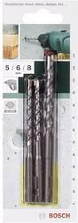 Bosch - 3-delige betonborenset SDS-Quick 5,0x100; 6,0x100; 8,0x120