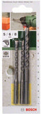 Bosch - 3-delige betonborenset SDS-Quick 5,0x100; 6,0x100; 8,0x120