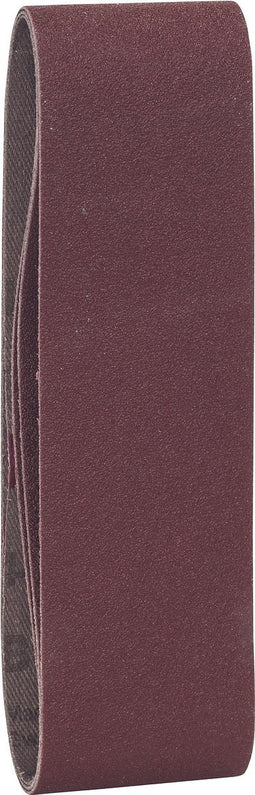 Bosch - 3-delige schuurbandenset voor Bosch variobandschuurmachine, rode kwaliteit 120, ongeperforeerd, gespannen