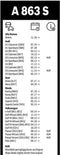 Bosch A863S - Ruitenwissers Aerotwin - Lengte: 650/450 mm - set wisserbladen voor