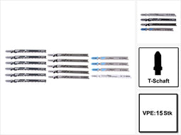 Bosch Accessories 2607011437 JSB, Wood and Metal, verpakking van 15 stuks 15 stuk(s)