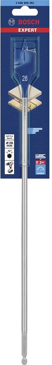 Bosch Accessories 2608900352 Hout-freesboor 28 mm Gezamenlijke lengte 400 mm Zeskant schacht 1 stuk(s)