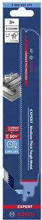 Bosch Accessories 2608900375 Expert 'Medium-Thick Tough Metal' S 1155 HHM reciprozaagblad, 3 stuks Zaagbladlengte 225 m