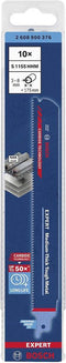Bosch Accessories 2608900376 Expert 'Medium-Thick Tough Metal' S 1155 HHM reciprozaagblad, 10 stuks Zaagbladlengte 225