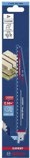 Bosch Accessories 2608900404 Expert 'Tough Wood' S 1142 KHM reciprozaagblad, 3 stuks Zaagbladlengte 225 mm 3 stuk(s)
