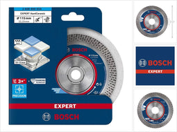 Bosch Accessories 2608900654 EXPERT HardCeramic Diamanten doorslijpschijf Diameter 115 mm Boordiameter 22.23 mm Steen,