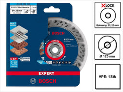 Bosch Accessories 2608900660 EXPERT MultiMaterial Diamanten doorslijpschijf Diameter 125 mm Boordiameter 22.23 mm Steen