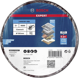 Bosch Accessories 2608901388 EXPERT N880 vliesschijf voor excentrische schuurmachine, 150 mm, grof, 5-delig N/A 5 stuk(s)