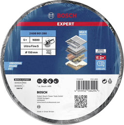 Bosch Accessories 2608901390 EXPERT N880 vliesschijf voor excentrische schuurmachine, 150 mm, fijn, 5-delig N/A 5 stuk(s)