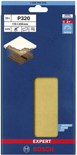 Bosch Accessories EXPERT C470 2608900868 Oscillerend schuurpapier Geperforeerd (l x b) 230 mm x 115 mm 10 stuk(s)