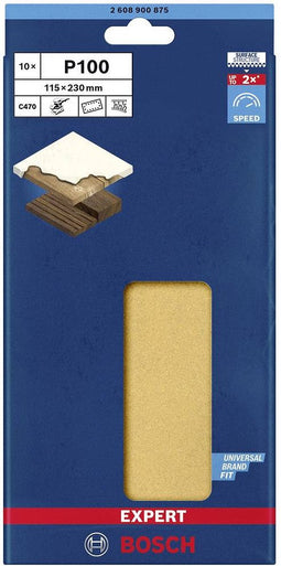 Bosch Accessories EXPERT C470 2608900875 Oscillerend schuurpapier Geperforeerd (l x b) 230 mm x 115 mm 10 stuk(s)