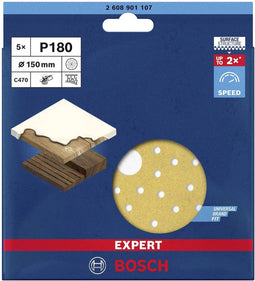 Bosch Accessories EXPERT C470 2608901107 Excenterschuurpapier Geperforeerd (Ø) 150 mm 5 stuk(s)