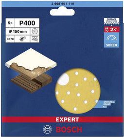 Bosch Accessories EXPERT C470 2608901110 Excenterschuurpapier Geperforeerd (Ø) 150 mm 5 stuk(s)