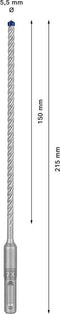 Bosch Accessories EXPERT SDS plus-7X 2608900067 Hamerboor 1 stuks 5.50 mm Gezamenlijke lengte 215 mm SDS-Plus 1 stuk(s)