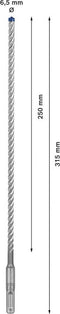 Bosch Accessories EXPERT SDS plus-7X 2608900081 Hamerboor 1 stuks 6.50 mm Gezamenlijke lengte 315 mm SDS-Plus 1 stuk(s)