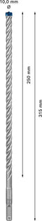Bosch Accessories EXPERT SDS plus-7X 2608900100 Hamerboor 1 stuks 10.00 mm Gezamenlijke lengte 315 mm SDS-Plus 1 stuk(s
